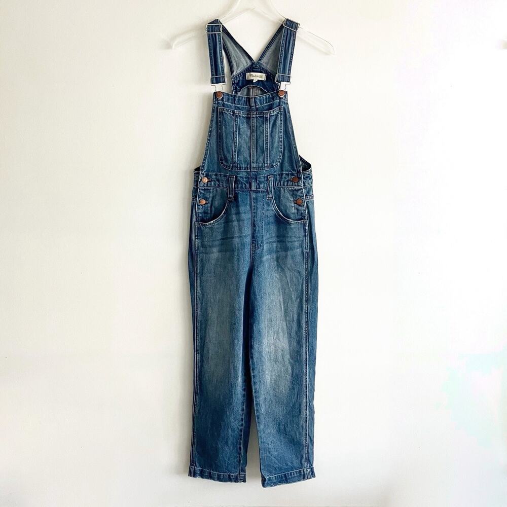 Madewell XS Overalls in Elmridge Wash Blue Jean Denim AA622 Casual